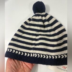 Vineyard Vines Striped Navy and White Kids Hat